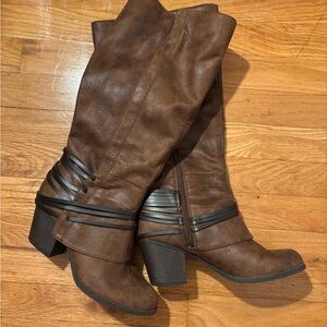 Fergalicious Dark Brown Heeled Boots